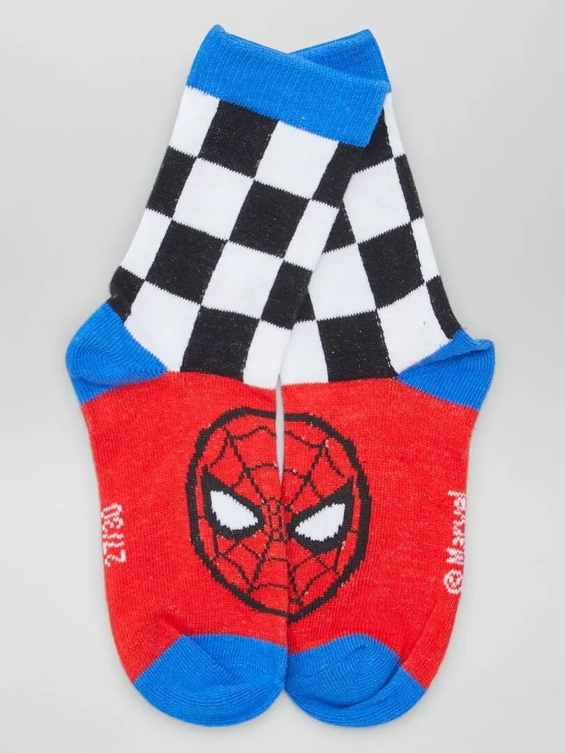 PACK DE CALCETINES 'SPIDERMAN'  3 PARES  AZUL